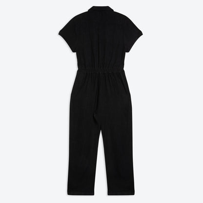 Lowie Linen Viscose Black Boilersuit