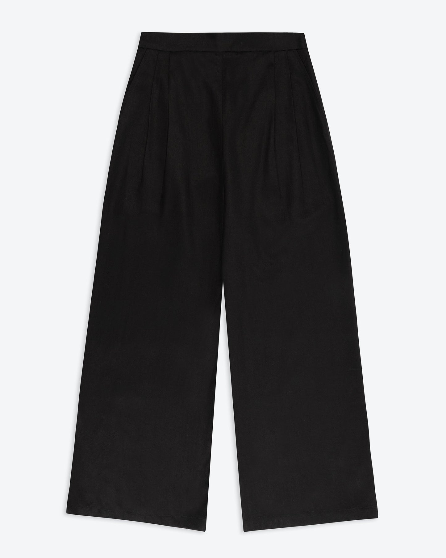 Lowie Black Lyocell Wide Leg Trouser