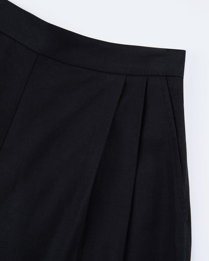 Lowie Black Lyocell Wide Leg Trouser