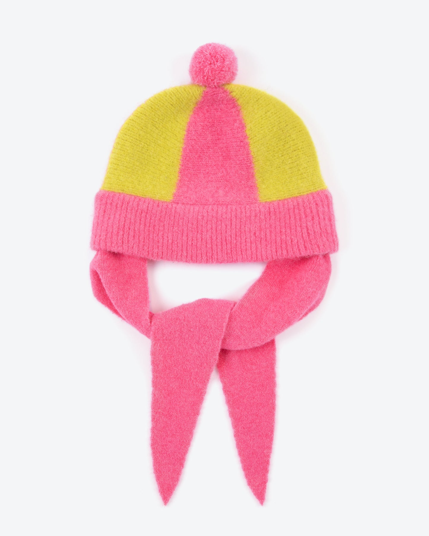 Lowie Alpaca Stripe Yellow/Pink Hat