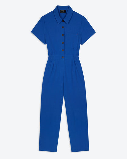 Lowie Cobalt Cotton Linen  Boilersuit