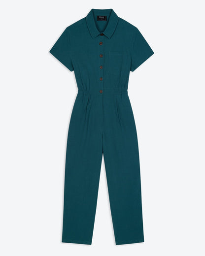Lowie Cotton Linen Sage Boilersuit