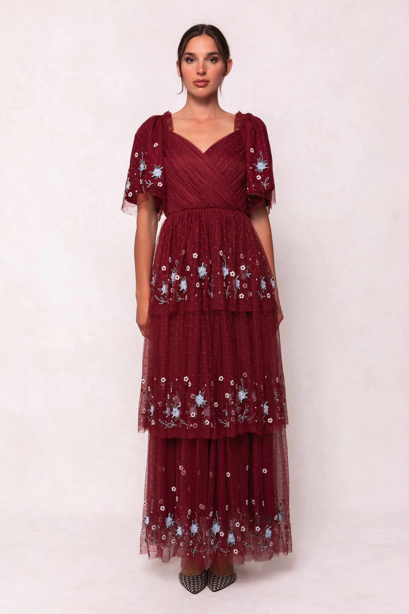 Mabel Dress in Burgundy