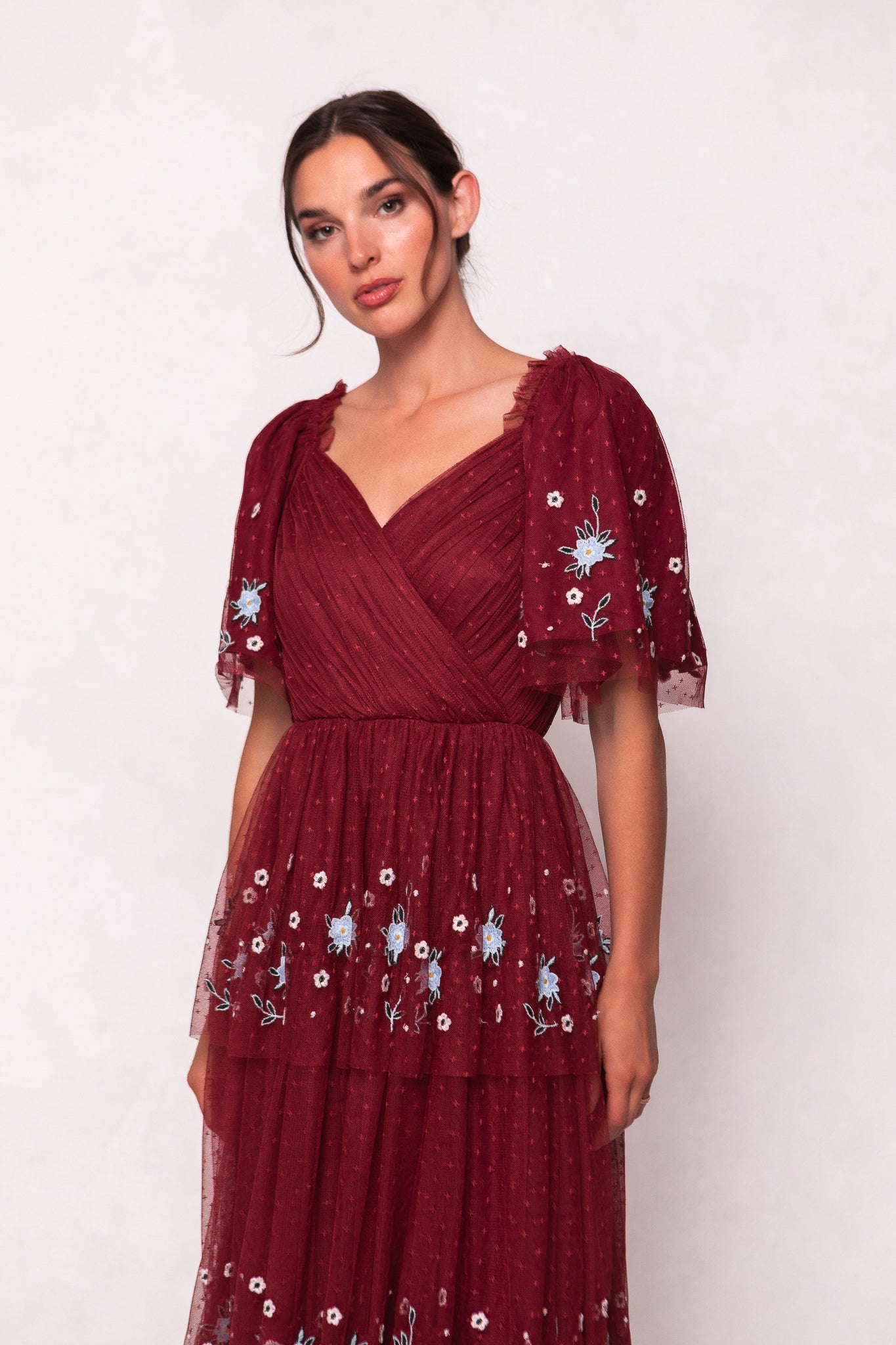 Mabel Dress in Burgundy