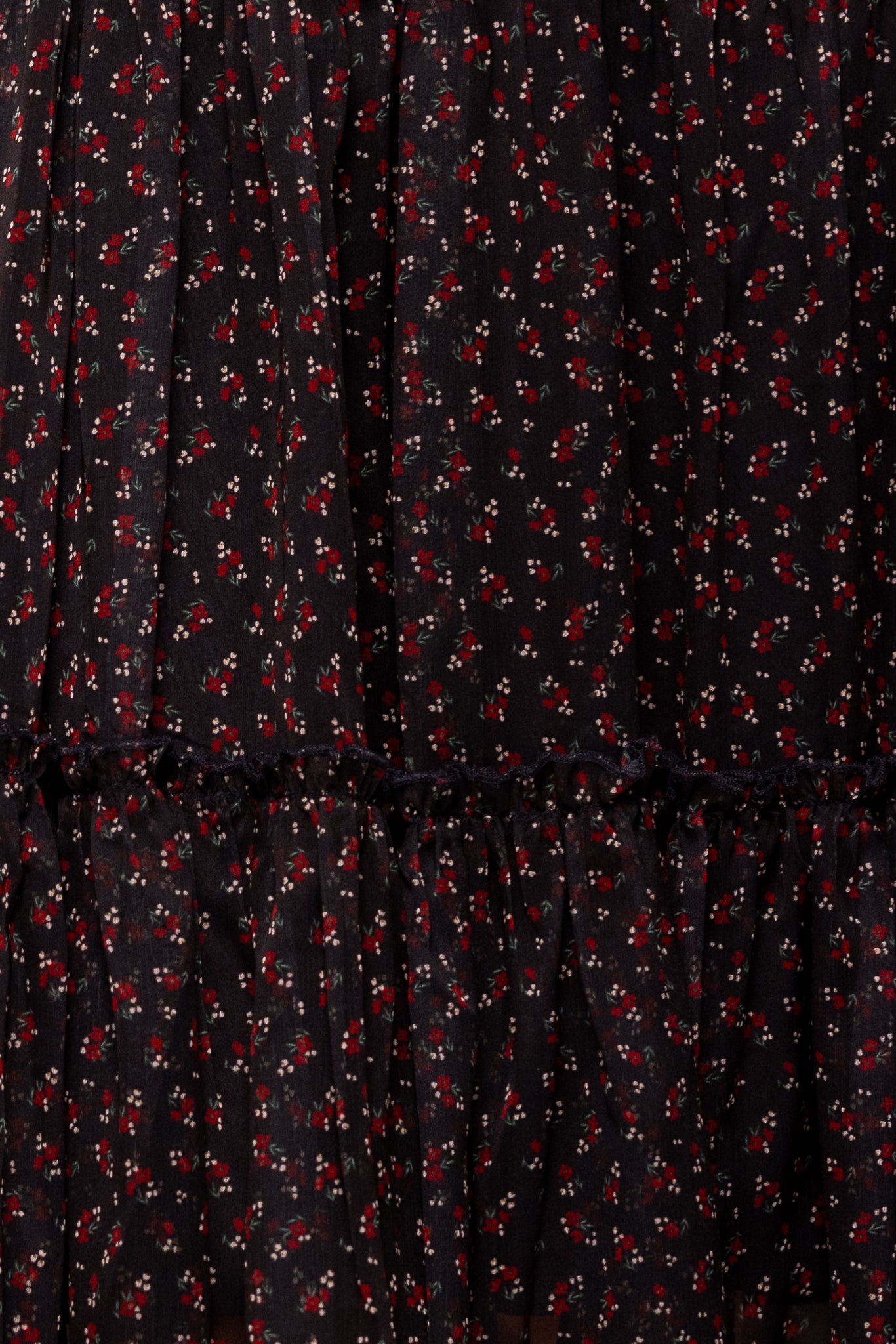 Madeline Dress in Black Ditsy Floral