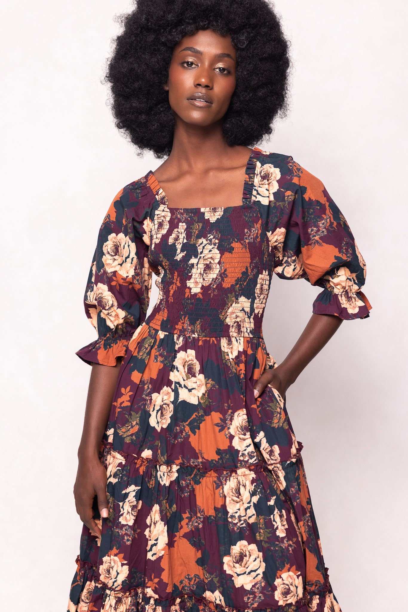 Madeline Dress in Equinox Rose