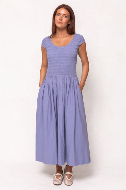 Marlow Cap Sleeve Dress in Blue