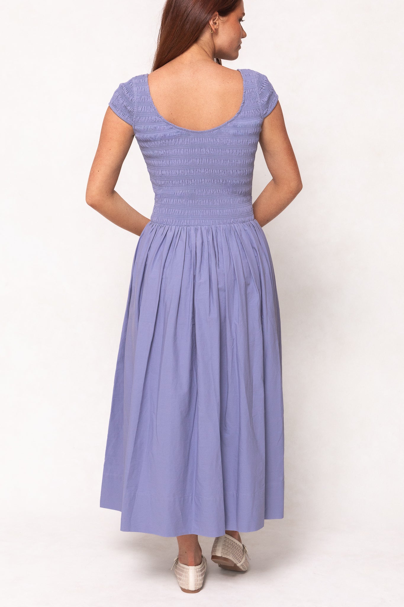 Marlow Cap Sleeve Dress in Blue