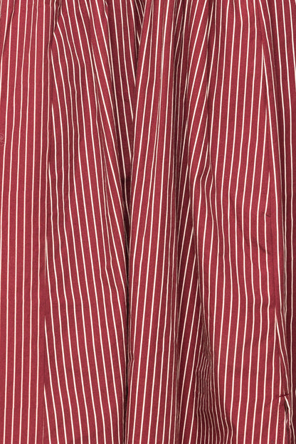 Maxwell Dress in Burgundy Pinstripe