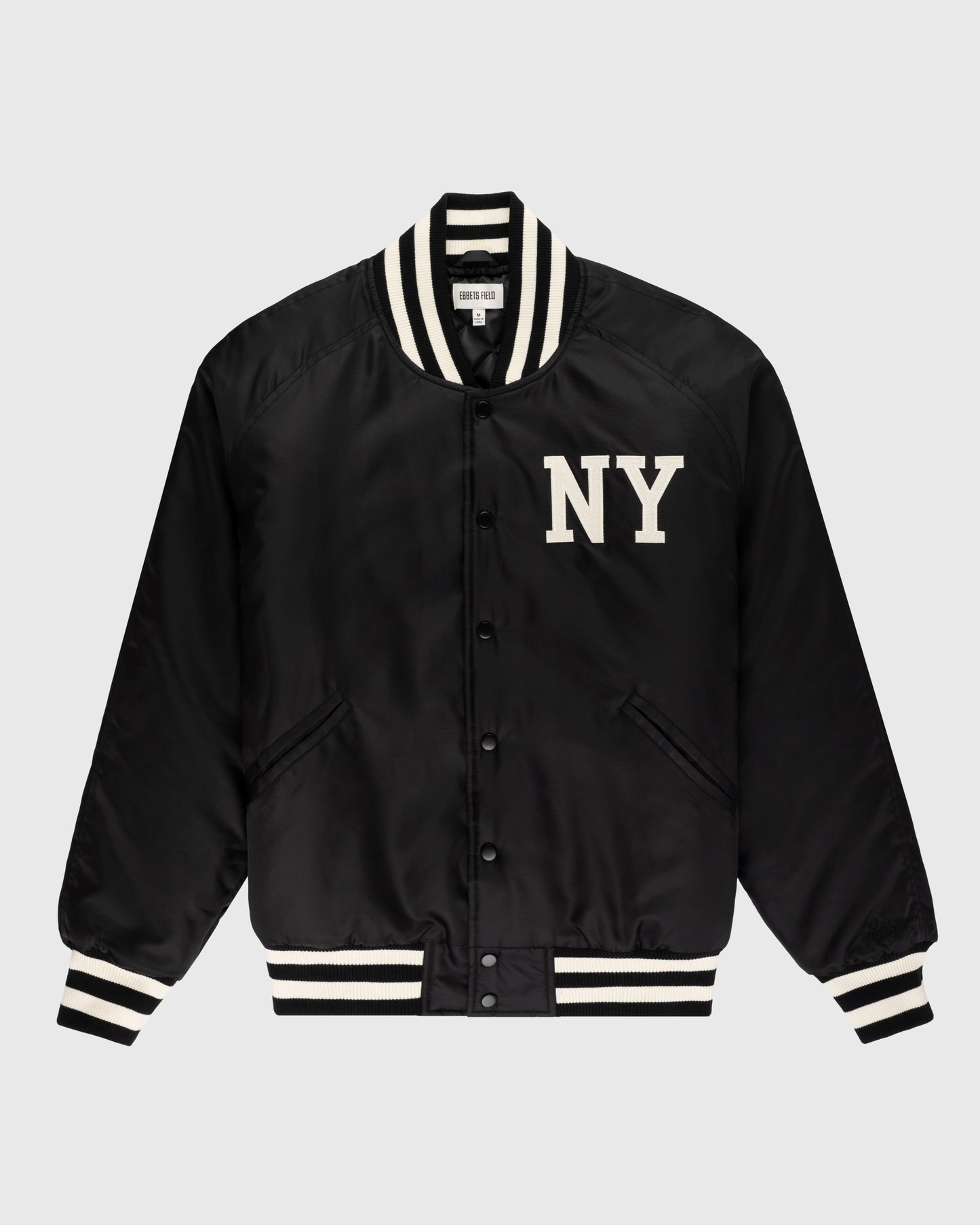 New York Black Yankees Satin Varsity Jacket