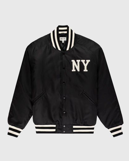 New York Black Yankees Satin Varsity Jacket