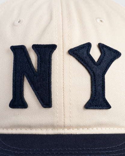 New York Black Yankees Felt 'NY' Cotton Twill Ballcap