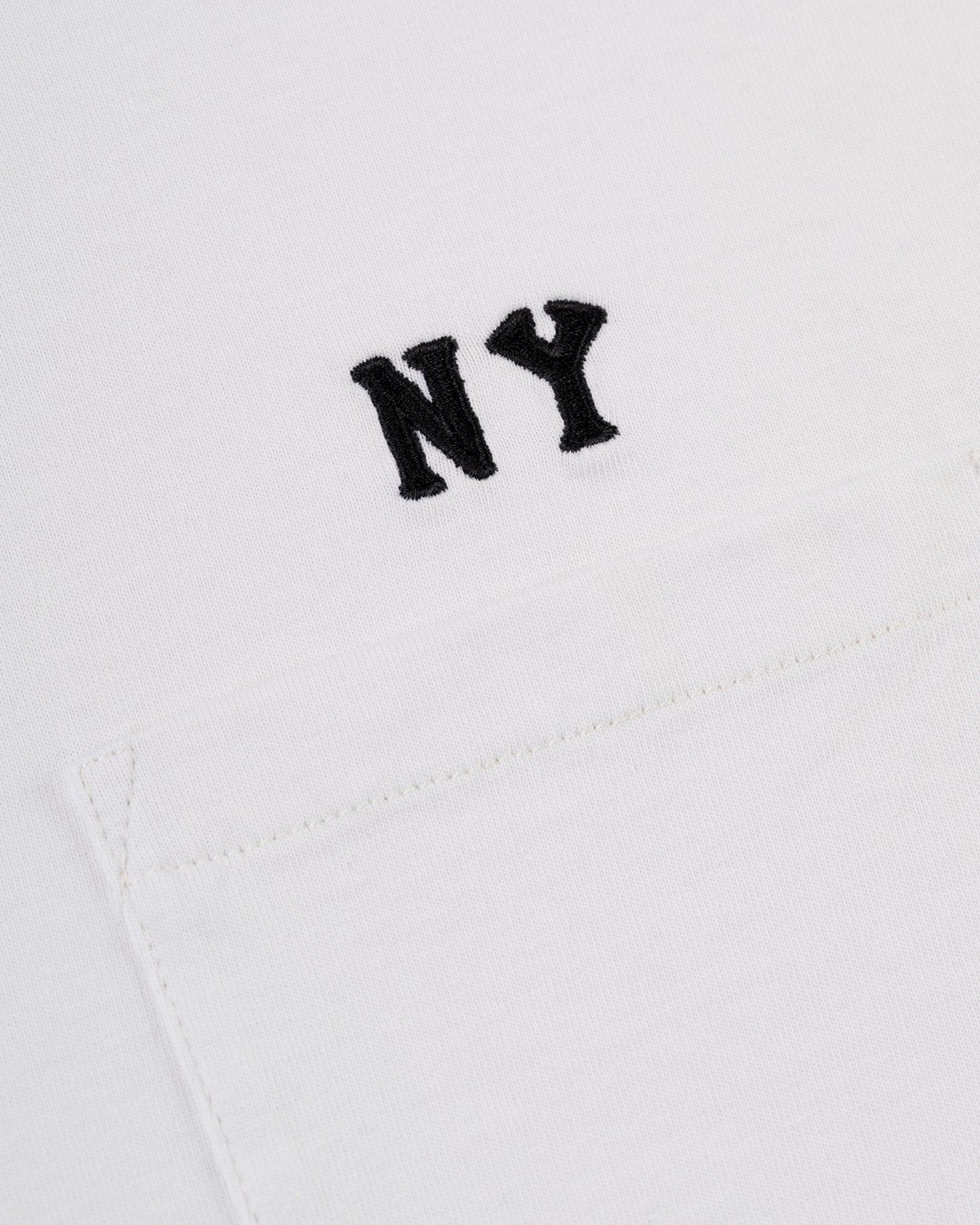 New York Black Yankees Embroidered 'NY' Long Sleeve Pocket Tee