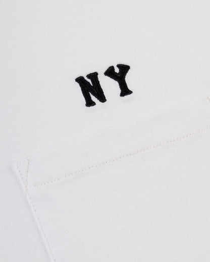New York Black Yankees Embroidered 'NY' Long Sleeve Pocket Tee