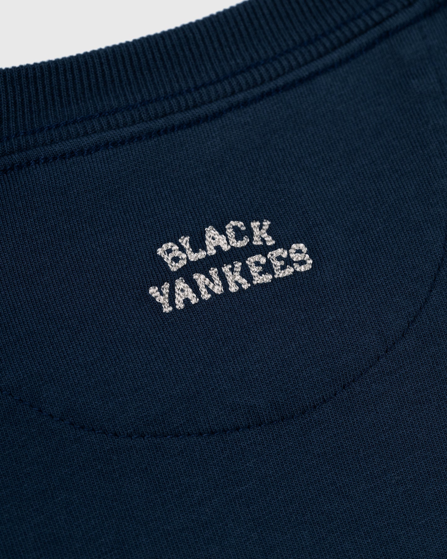 New York Black Yankees Embroidered 'NY' Long Sleeve Pocket Tee