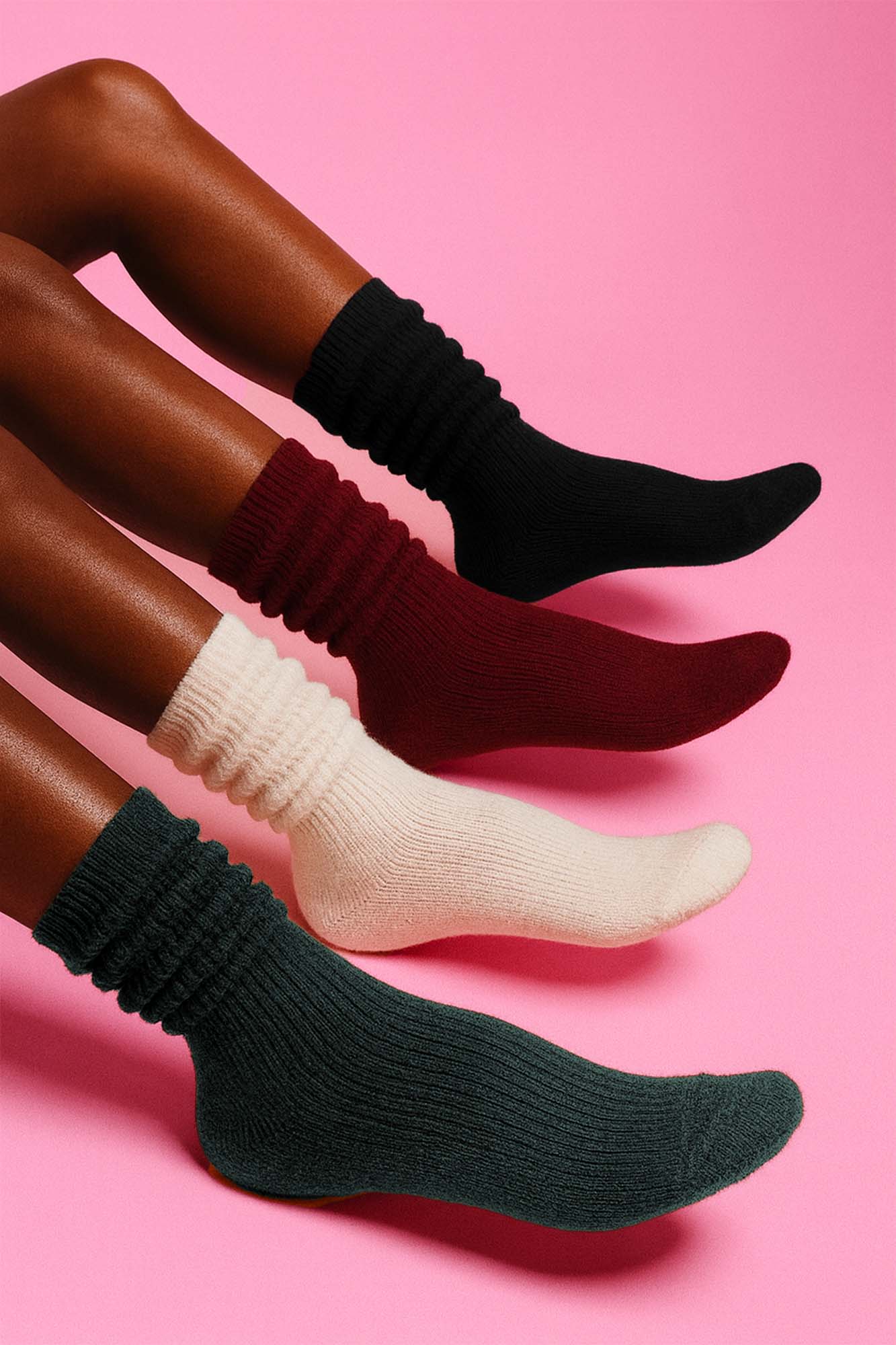 On Your Feet Slouchy Socks - Black