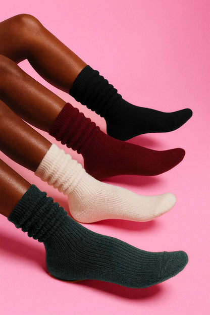 On Your Feet Slouchy Socks - Black