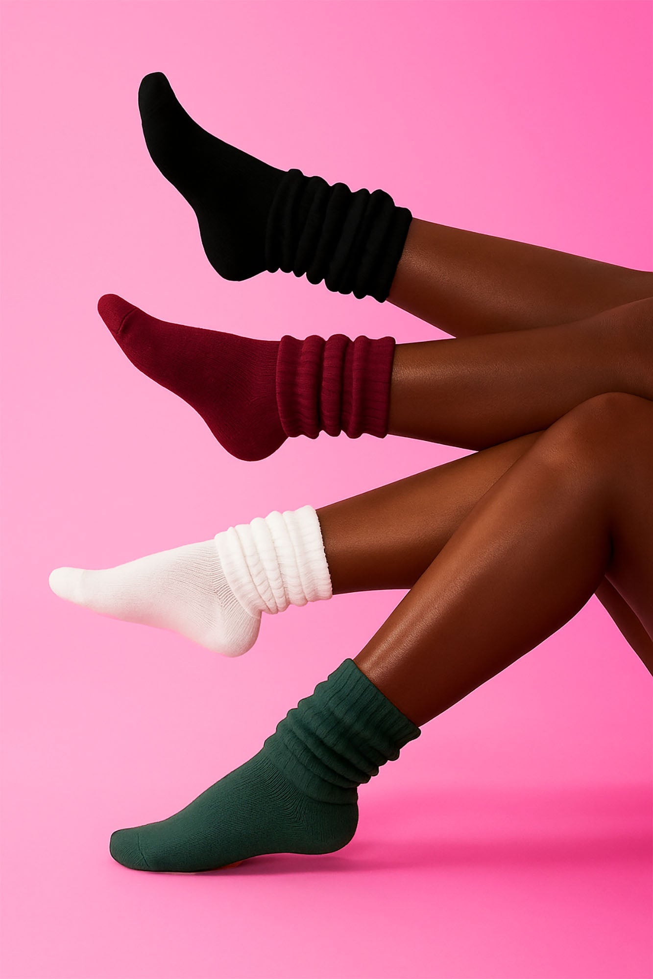 On Your Feet Slouchy Socks - Black
