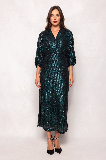 Orion Dress in Green Sequin