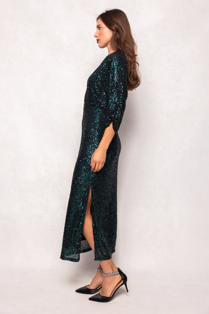 Orion Dress in Green Sequin