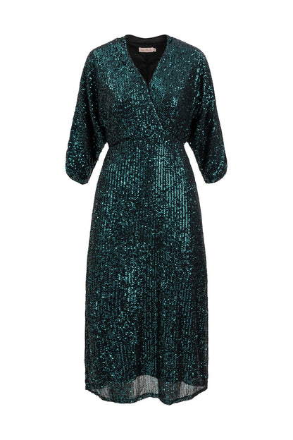 Orion Dress in Green Sequin