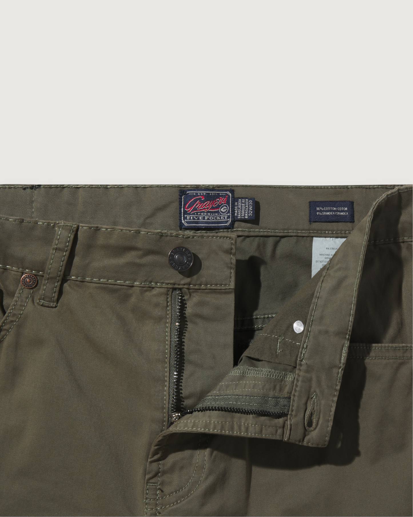 Alternative Stretch Slim Fit 5 Pocket - Olive Drab