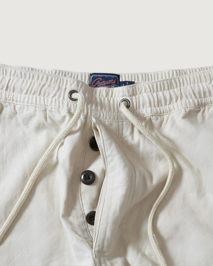 Double Cloth Draw Cord Pants - Light Pebble