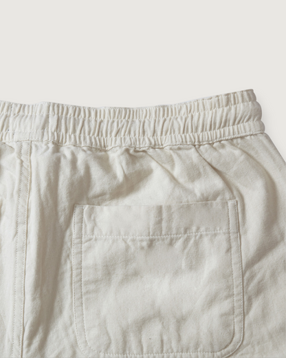 Double Cloth Draw Cord Pants - Light Pebble