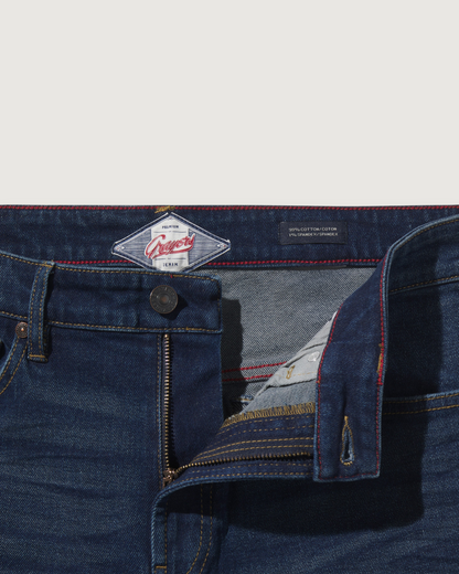 Edward Stretch Straight Fit Denim - Blue Wash