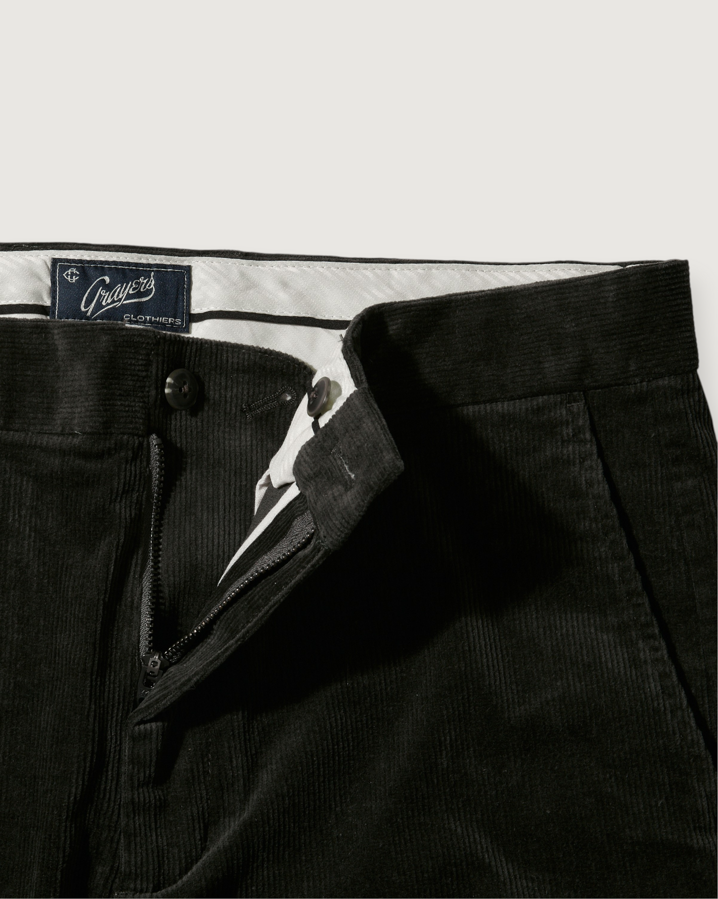 Corduroy Stretch Slim Fit Pants - Dark Olive