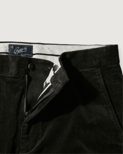 Corduroy Stretch Slim Fit Pants - Dark Olive