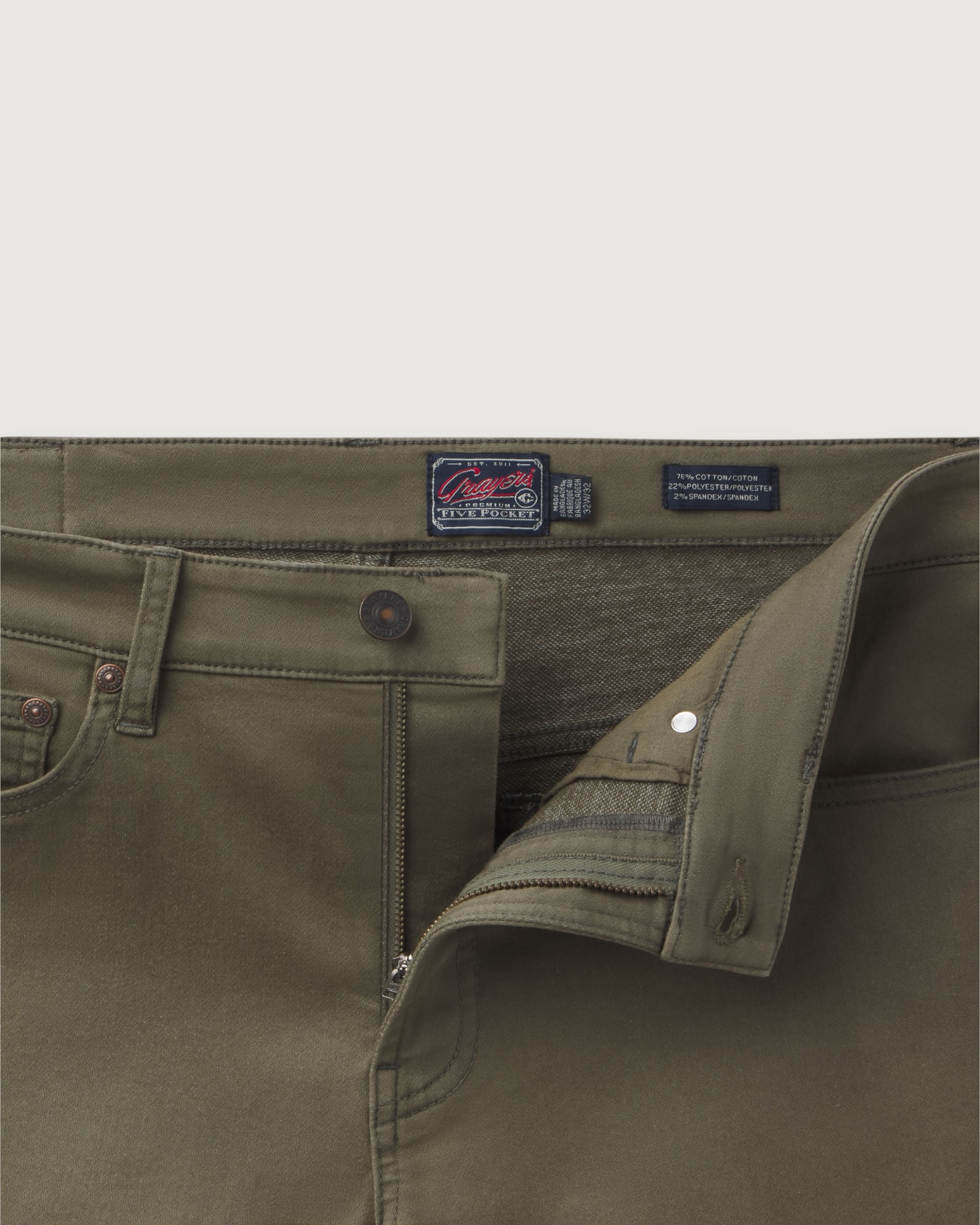 Hybrid Stretch 5 Pocket - Olive Drab