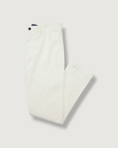 Thompson Flex Stretch Slim Fit Chino - White