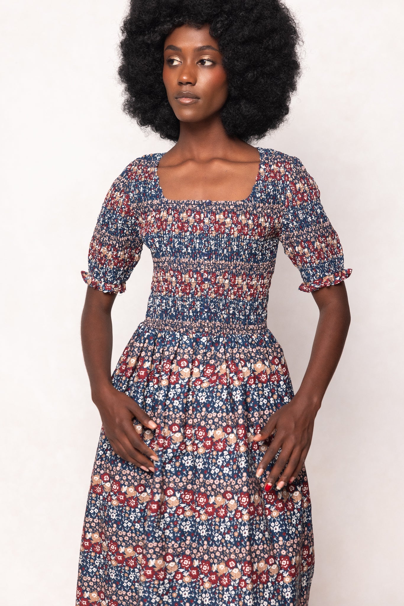 Parker Dress in Dusk Floral Medley
