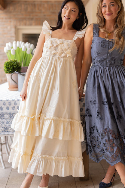 Gaia Butterfly Dress in Ivory