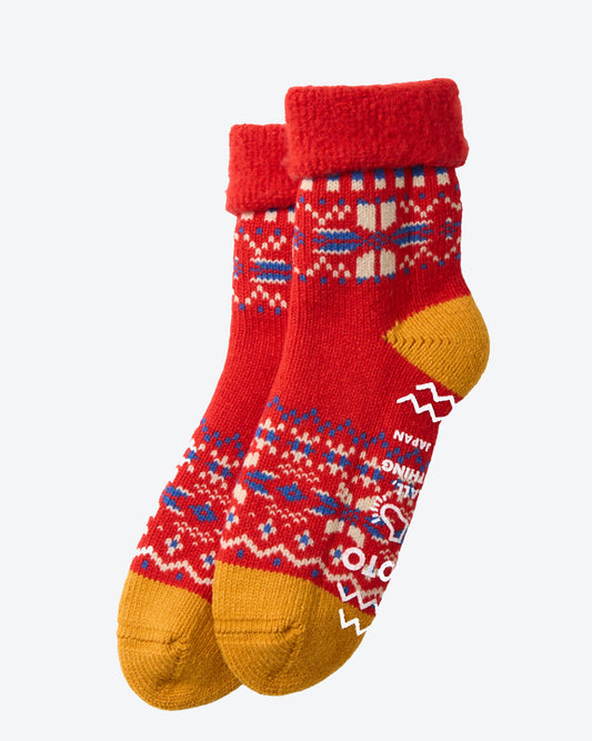 ROTOTO Red Comfy Room Sock
