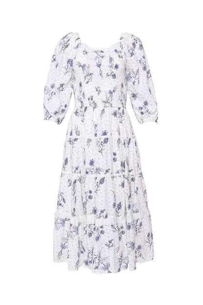 Roselyn Dress in Blue Enchanted Floral