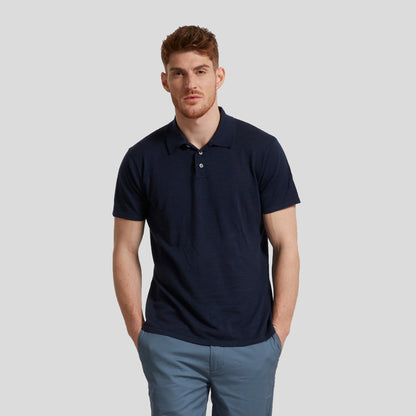 James Featherweight Sweater Polo - Navy Blue
