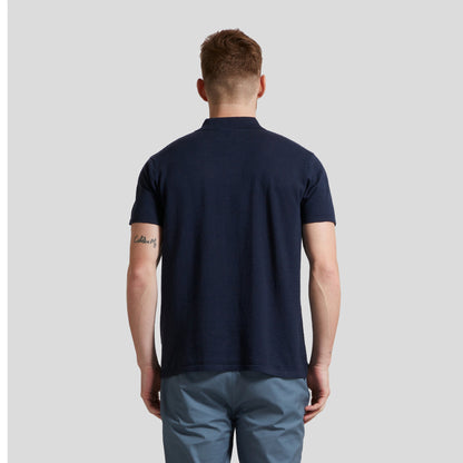 James Featherweight Sweater Polo - Navy Blue
