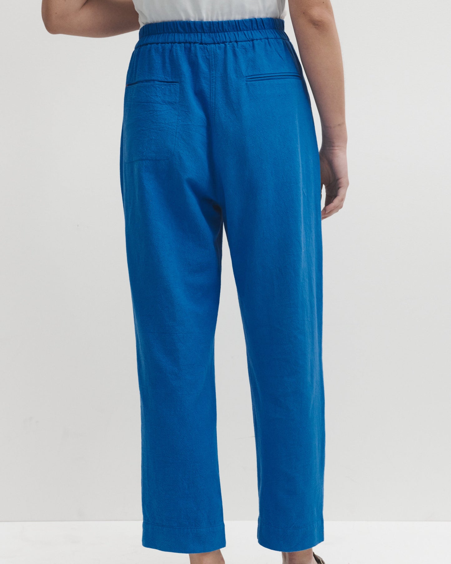 Lowie Cotton Linen Cobalt Blue Trousers