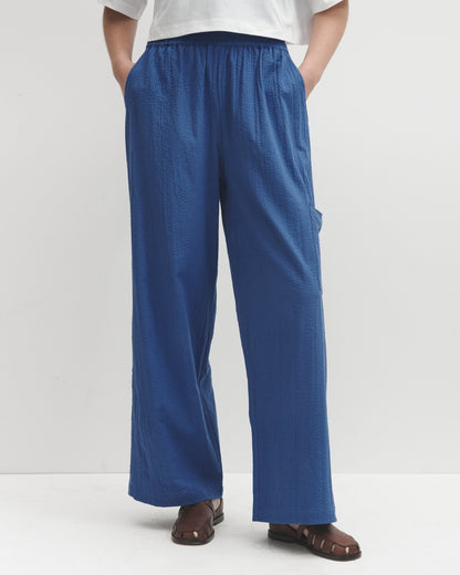 Lowie Blue Seersucker Trousers