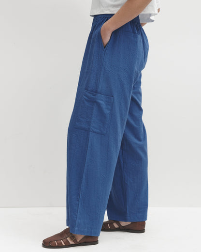 Lowie Blue Seersucker Trousers