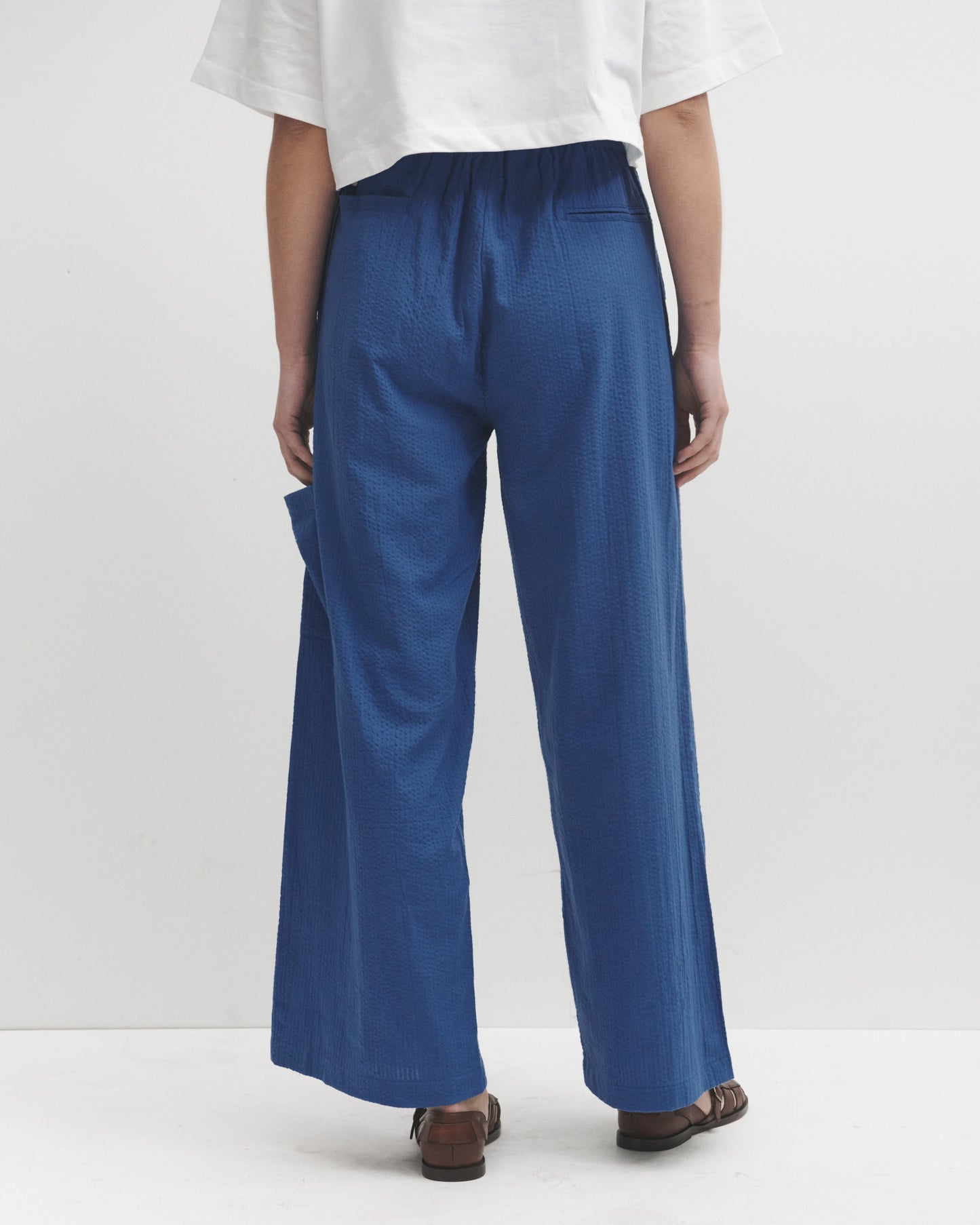 Lowie Blue Seersucker Trousers