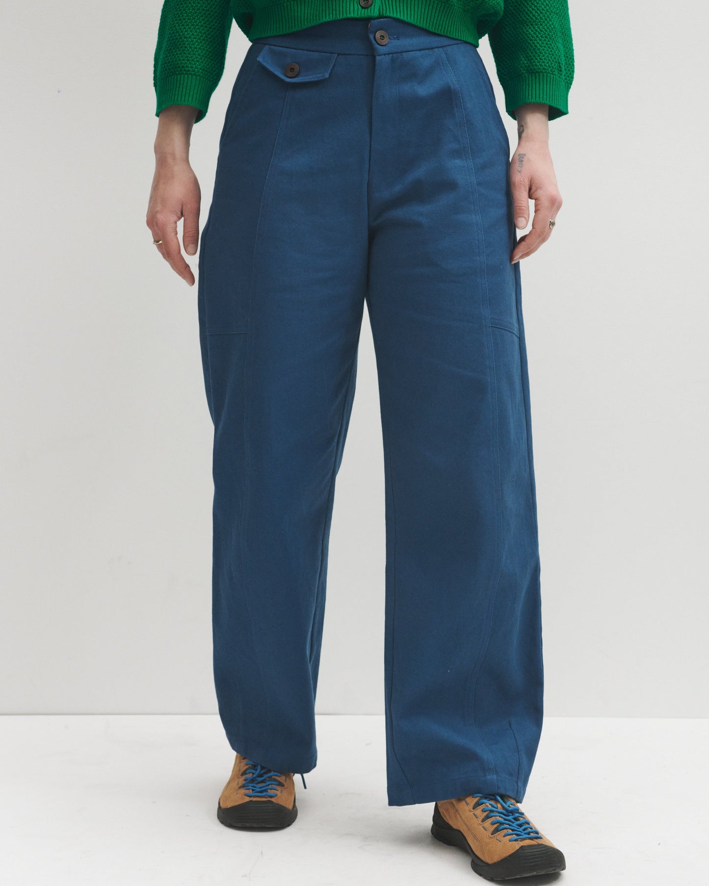 Lowie Worker Blue Panelled Trousers