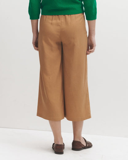 Lowie Caramel Lyocell Wide Leg Trouser