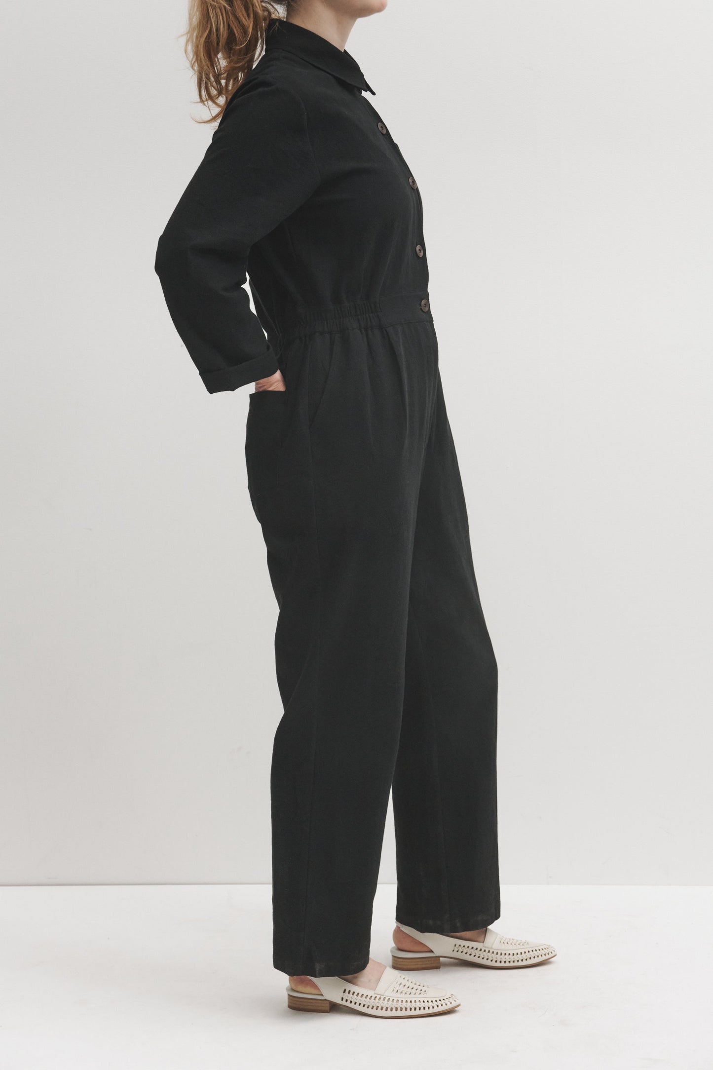 Lowie Long Sleeve Black Boilersuit