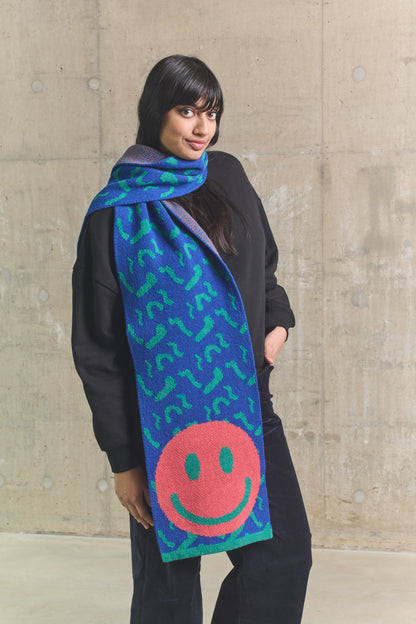 Miss PomPom  Smiley Wool Scarf - Large