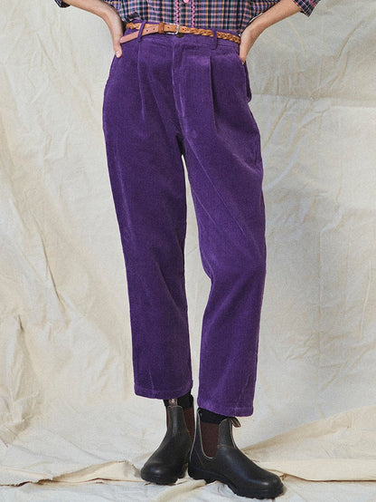 Lowie Purple Corduroy Easy Trouser