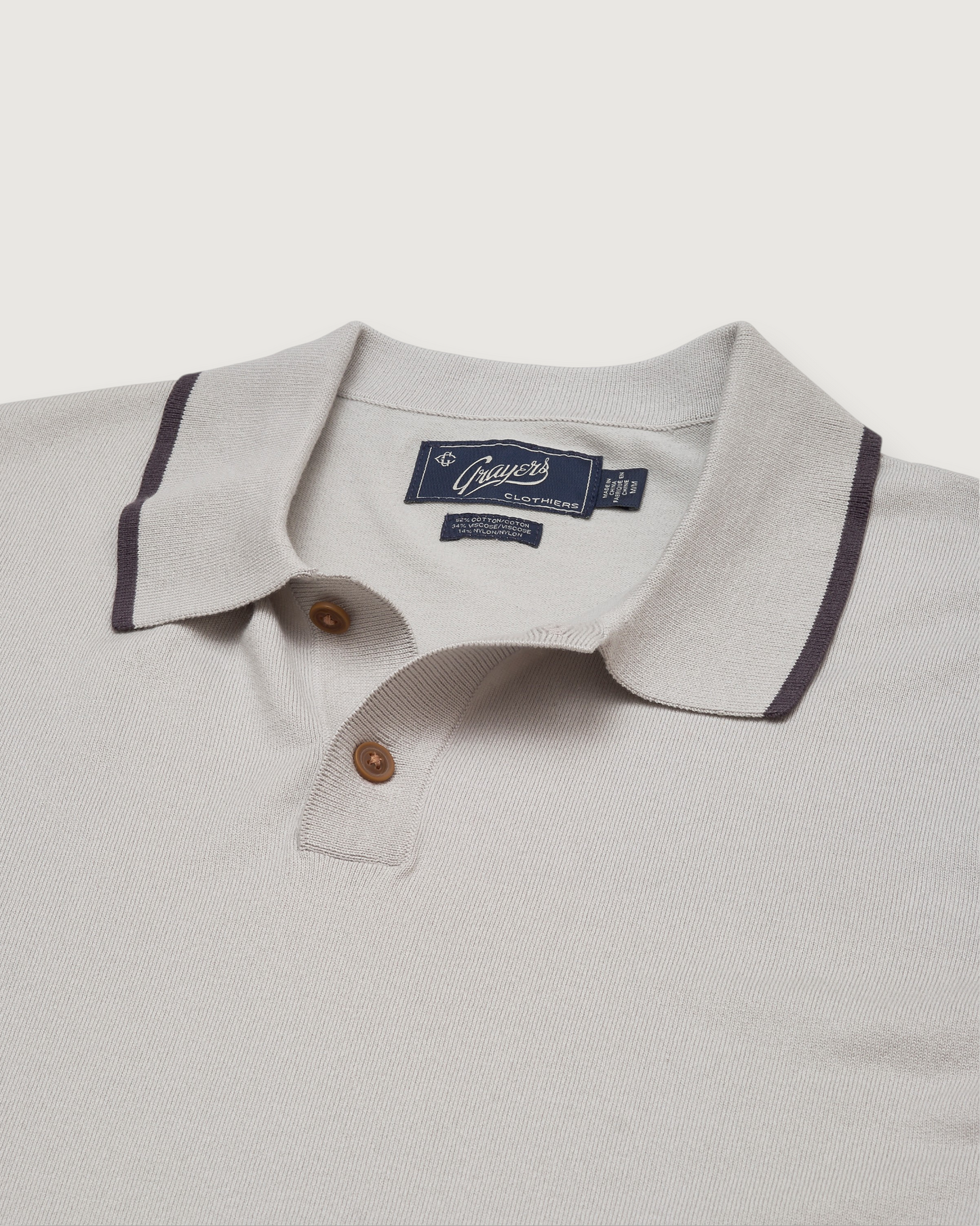 Cloud Cotton Viscose Sweater Polo - Limestone