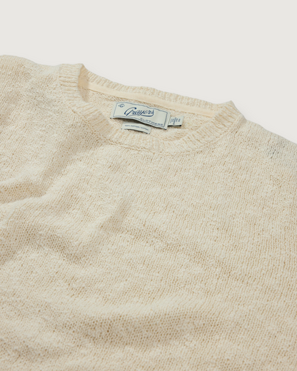 Newport Cotton Slub Crew - Cream